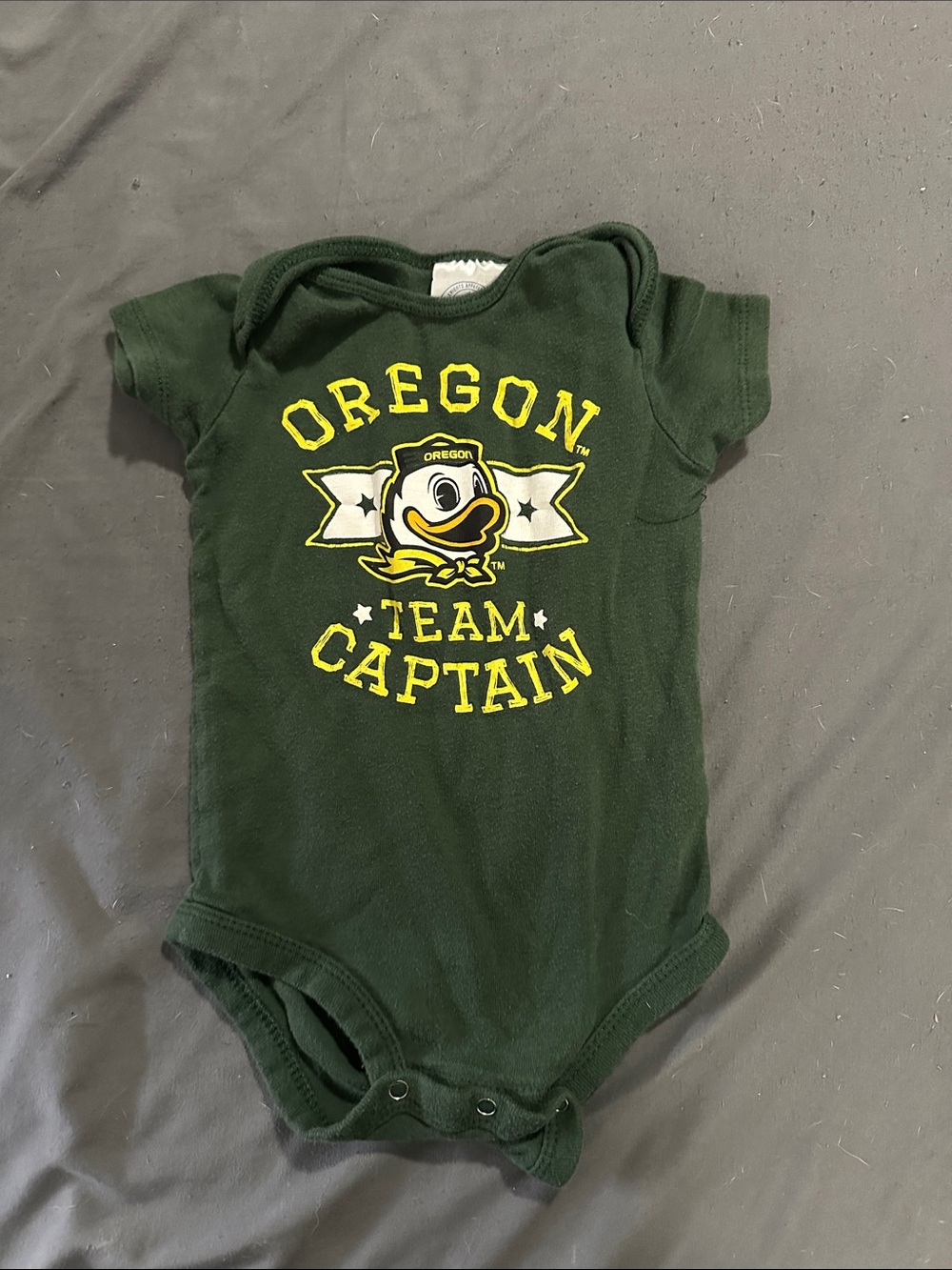 Oregon Team Captain Green Baby One-Piece
